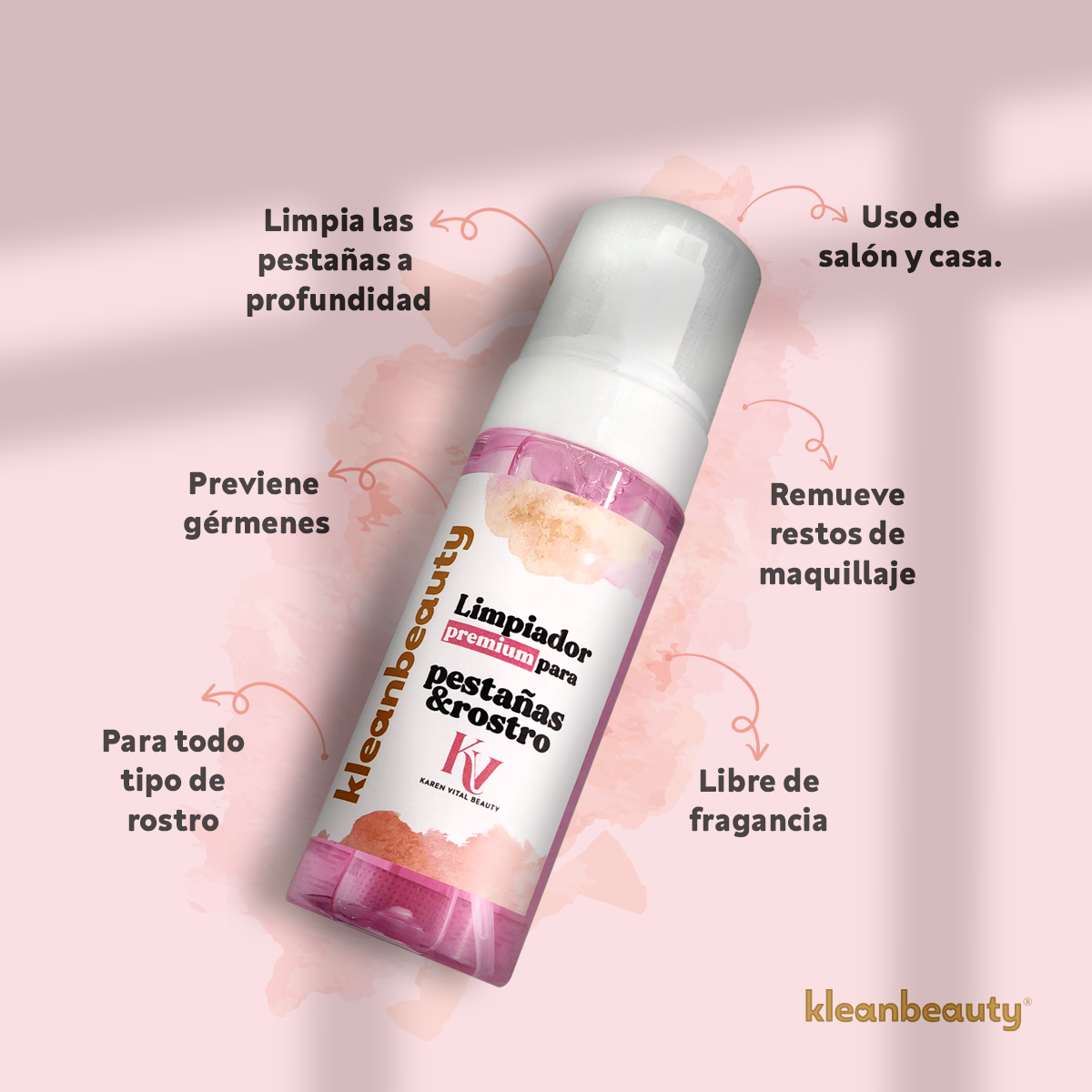 Limpiador Premium para pestañas y rostro