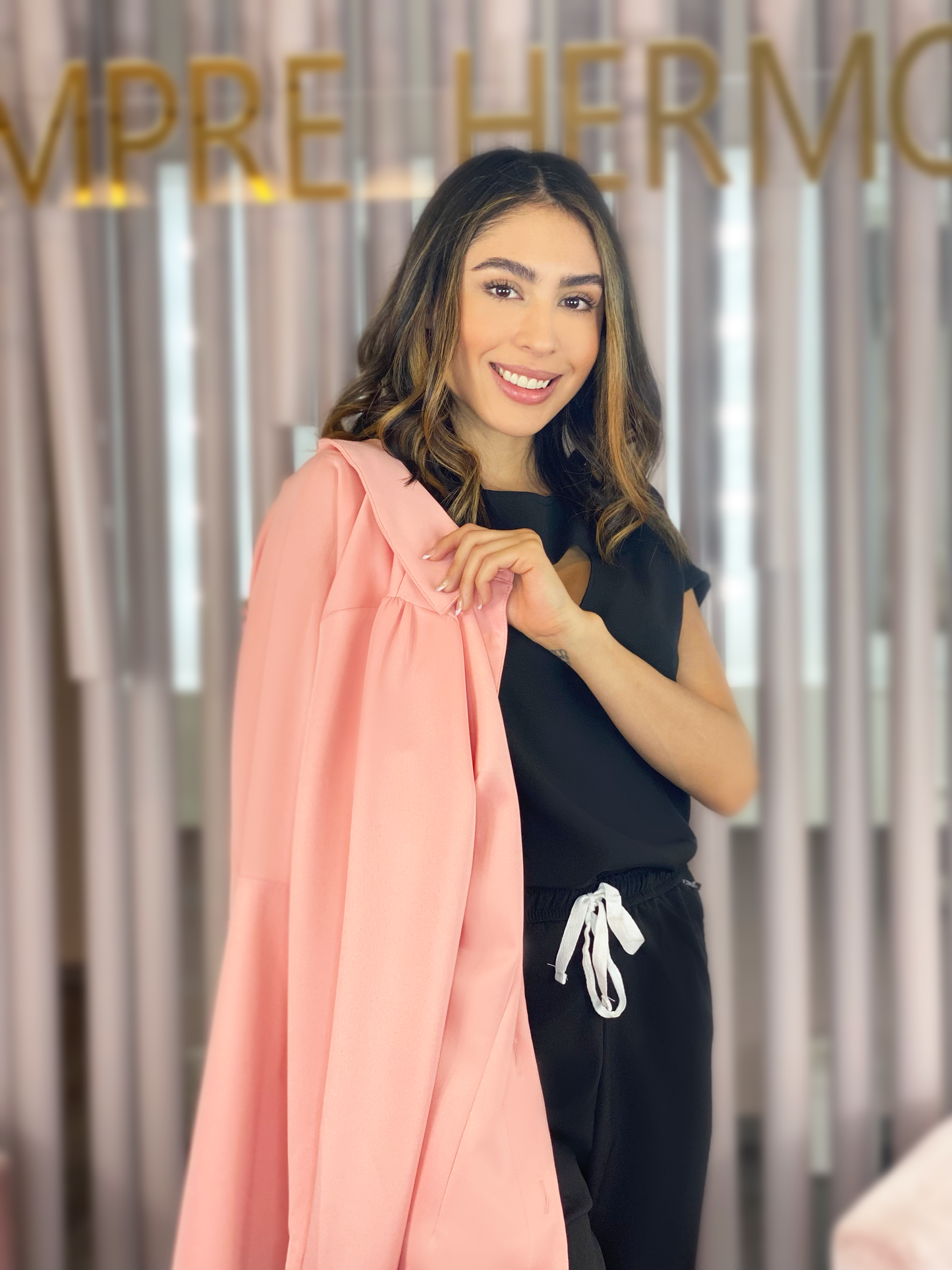 Pink Coat botones
